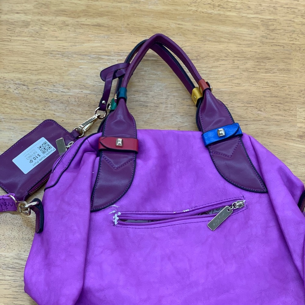 Purple Pleather Purse